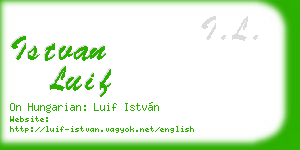 istvan luif business card